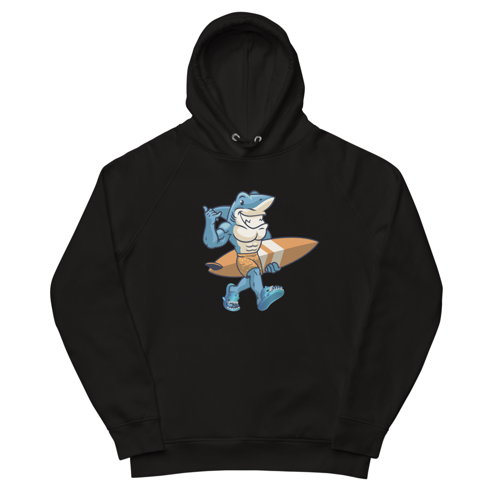 Surfin' Shark - Hoodie - SharkSlides.dk