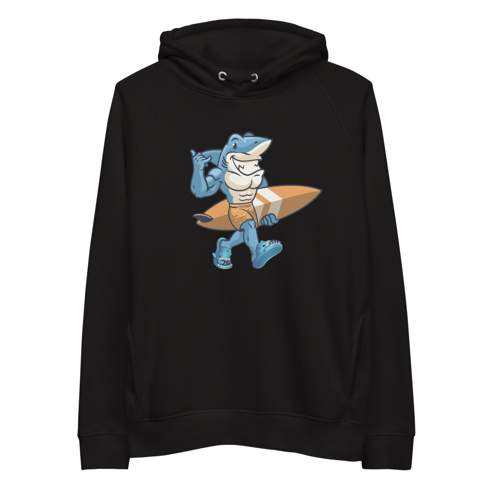 Surfin' Shark - Hoodie - SharkSlides.dk