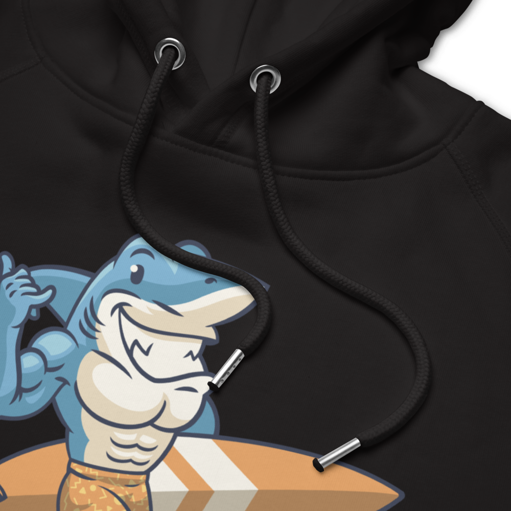 Surfin' Shark - Hoodie - SharkSlides.dk