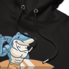 Surfin' Shark - Hoodie - SharkSlides.dk